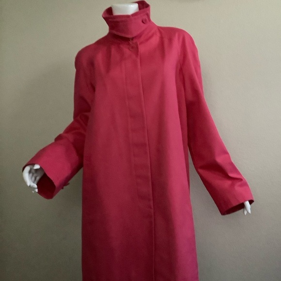Talbots Vibrant Pink All-Weather Trench Coat - Picture 6 of 8